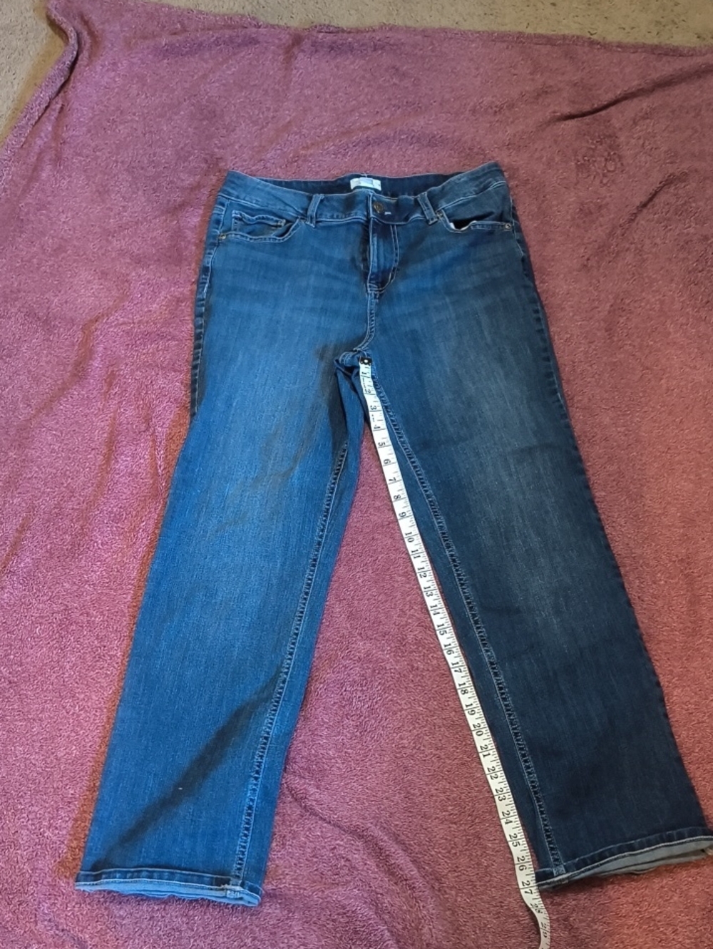Classic Straight-Leg Women's Jeans in Dark Blue